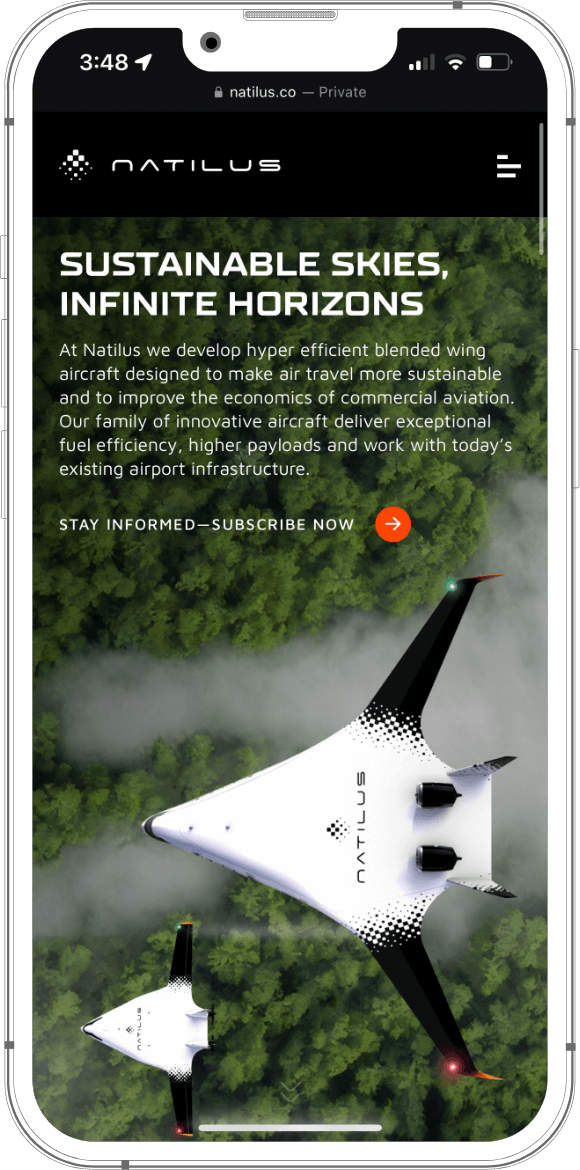 natilus web iPhone screen 01